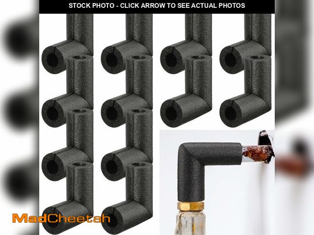Lot 74-14147503 - Frienda 12 Pack 1 Inch Pipe Insulation Foam Tube Elbow Insulation Tubing Elbows Water Freeze Protect...