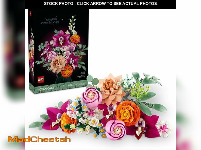 Lot 74-13716739 - LEGO Botanicals Pretty Pink Flower Bouquet Building Set for Adults - Gifts for Birthdays for Her- Ar...