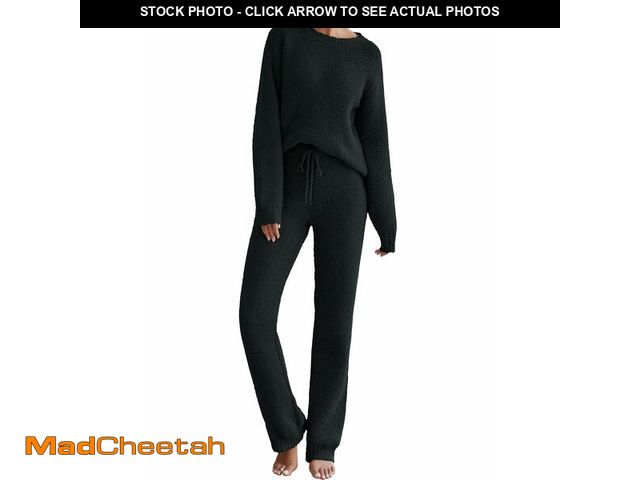 Lot 74-12703504 - MEROKEETY Womens Pajama Sets 2025 Fall Lounge Sweater Set Cute Fuzzy Fleece 2 Piece Long Sleeve Cozy...