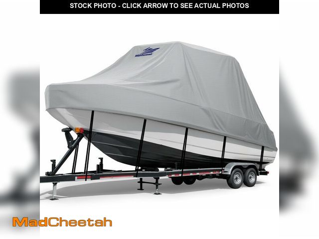Lot 74-14601521 - Tsukiko T-Top Boat Cover, 1200D Heavy Duty Marine Grade T Top Boat Covers Fits 22-24ft Long, Waterpr...