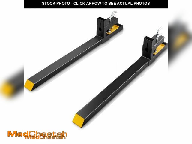 Lot 74-12079463 - VEVOR Pallet Forks, 4000 lbs Clamp on Pallet Forks, 60" Total Length Heavy Duty Pallet Forks, Tracto...