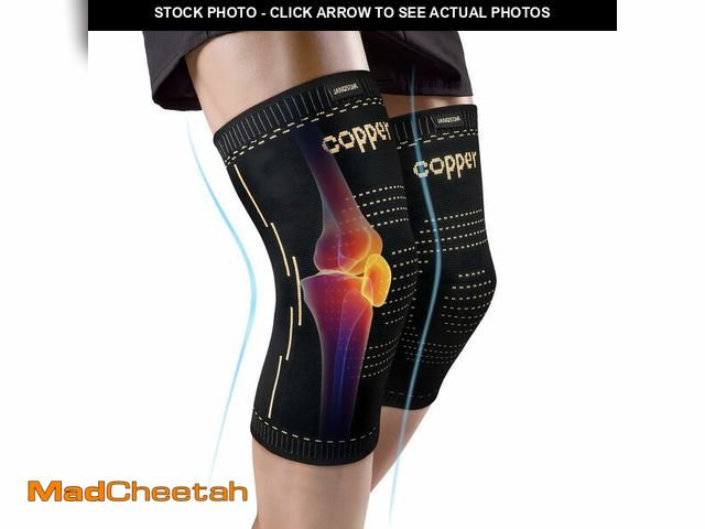 Lot 74-12702117 - Janustar Copper Knee Braces for Men &amp; Women Ã¢â¬â Knee Compression Sleeves for Pain Relief, A...