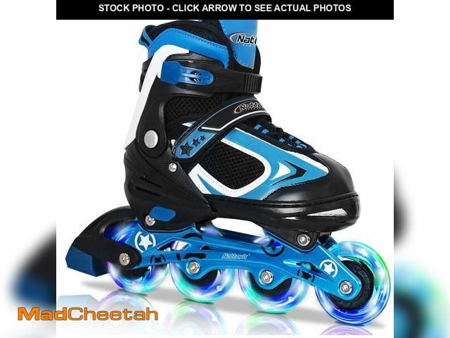 Lot 74-13717916 - Nattork Blade Roller Skates for Boys with Light Up Wheel,Adjustable Inline Skates for Ages 6-12 6 7 ...