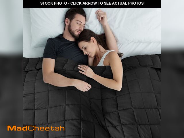 Lot 74-12699769 - CYMULA Weighted Blanket for Adults (20lbs 80"x87" King Size) - Cooling Breathable Heavy Blankets for...