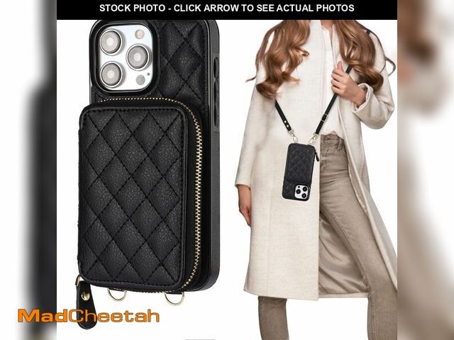 Lot 74-14265299 - Bocasal Crossbody Wallet Case for iPhone 15 Pro Max, RFID Blocking PU Leather Zipper Handbag Purse F...