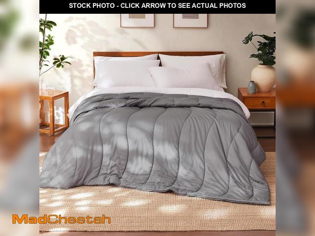 Lot 74-12096361 - Modern Threads Tencel Lyocell Luxury Ultra Soft Down Alternative Comforter, Platinum, Queen - USED