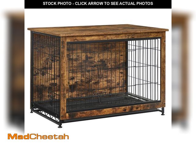 Lot 74-12571901 - Feandrea Dog Crate Furniture, 38.6" Side End Table, Modern Kennel for Dogs Indoor up to 70 lb, Heavy...