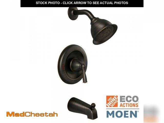 Lot 74-12364522 - MOEN Banbury Single-Handle 1-Spray 1.75 GPM Tub and Shower Faucet in Mediterranean Bronze (Valve Inc...