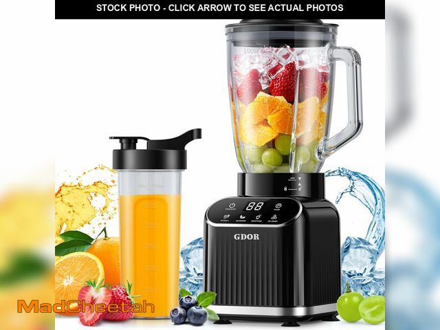 Lot 74-12712234 - GDOR Professional Blender for Smoothies, 5 Functions, 1200 Peak Watts Smoothie Blender, 52 Oz Glass ...