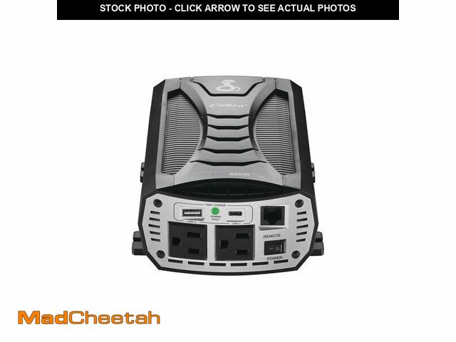 Lot 74-12958962 - Cobra PURE SINE 400W Power Inverter, Portable Ã¢â¬â 400 Watt Car Charger, 2 Grounded AC Outlets, ...