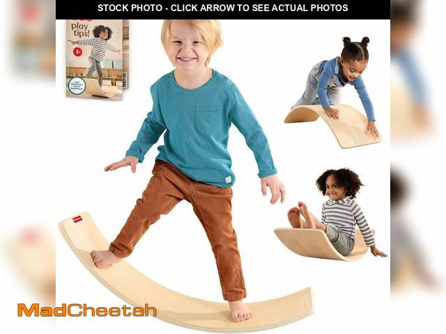 Lot 74-14349414 - Fisher-Price Wood Montessori Toy Rockin' Balance Board, American Montessori Society Seal of Excellen...