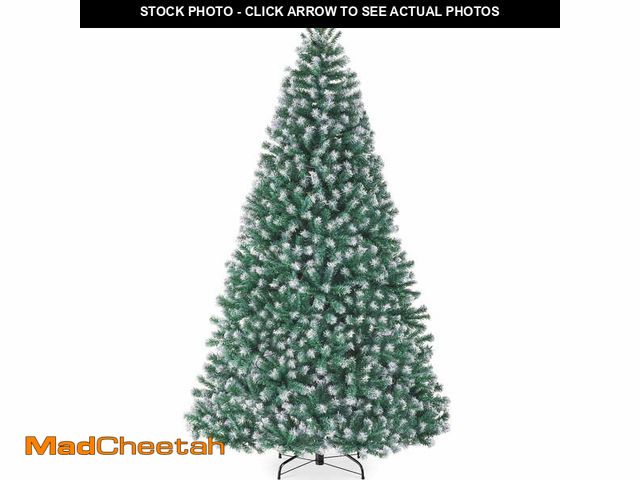 Lot 74-13061073 - Best Choice Products Artificial Frosted Christmas Tree, 6ft Premium Unlit Spruce Design, Dense Branc...