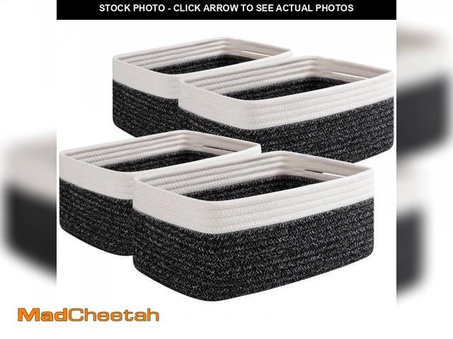 Lot 74-12311053 - OIAHOMY 4 Pack Storage Baskets for Organizing, Small Bins for Shelves, Cute Decorative Storage Bins,...
