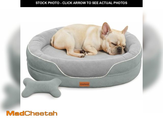 Lot 74-14067957 - CWAWZ Large Orthopedic Dog Bed, 36 in. Dog Bed for Large Sized Dogs with Full-Surround Bolsters, Dua...