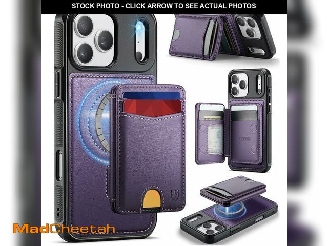 Lot 74-14386300 - Usroom for iPhone 17 Pro Max Wallet Case Compatible with Magsafe, Magnetic RFID Blocking Card Holder...