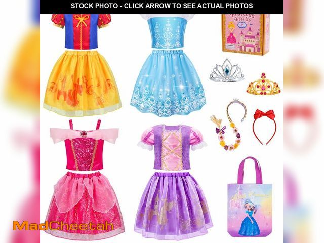 Lot 74-12703459 - Meland Princess Dress Up - Princess Dresses for Girls with Princess Toys, Dress Up Clothes for Littl...