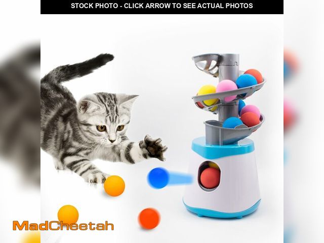 Lot 74-14210306 - KeaJuidy Automatic Cat Toy Ball Launcher with 16 EVA Bouncy Balls, Interactive Toys for Indoor Fetch...