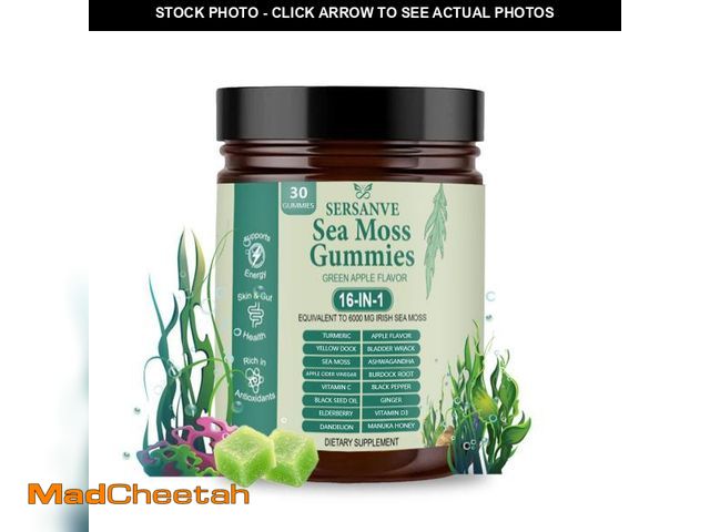Lot 74-12354185 - Sea Moss Gummies 16-in-1 with Black Seed Oil, Ashwagandha, 30 Servings, Irish Seamoss Gummies Boosts...
