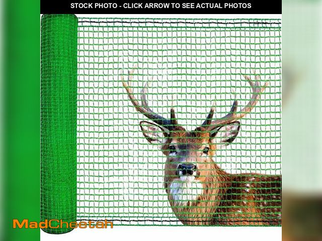 Lot 74-14268880 - Junkogo Deer Fence Netting, 7x100 Ft Plastic Mesh Fencing Roll, Temporary Animal Barrier Fence for B...