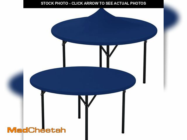 Lot 74-14383048 - misaya 2 Packs Round Spandex Tablecloths, Stretch Elastic Tablecloth Cover Fits for 31"-35" Round Ta...