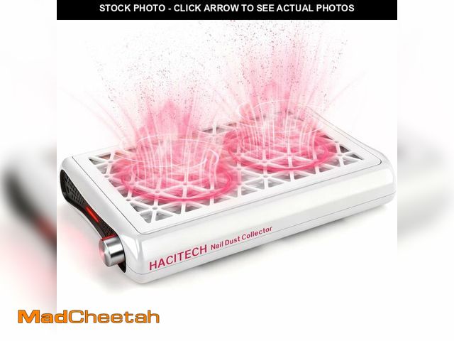 Lot 74-14148109 - HACITECH Nail Dust Collector | 1600PA Strong Suction, 10-Level Adjustable Speed, 30 Filter Paper Inc...