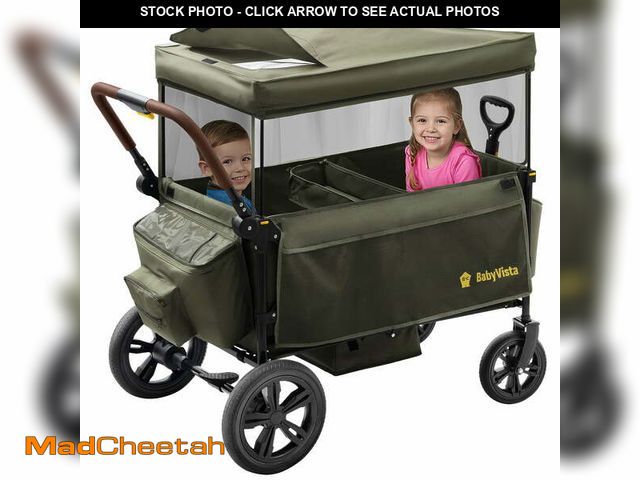 Lot 74-13507293 - BabyVista Wagon Stroller All-Terrain for 2 Kids with Canopy, Parents Organizer, Adjustable Handlebar...