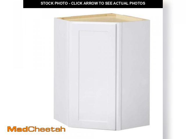 Lot 74-12093732 - Hampton Bay Avondale 24 in. W x 24 in. D x 30 in. H Ready to Assemble Plywood Shaker Diagonal Corner...