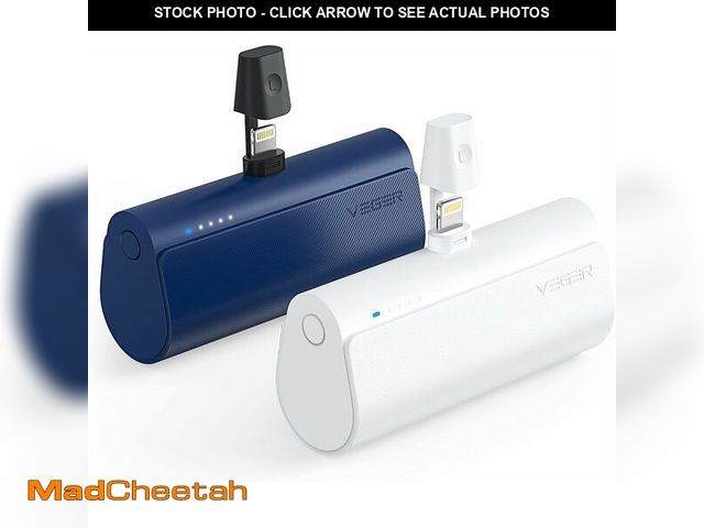 Lot 74-10826892 - VEGER 2 Pack Portable Chargers for iPhone, 5000mAh Mini Fast Charging Power Banks 20W PD Cordless Po...