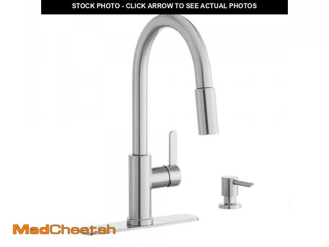 Lot 74-12409923 - Glacier Bay Paulina Single-Handle Pull-Down Sprayer Kitchen Faucet with TurboSpray, FastMount, Soap ...