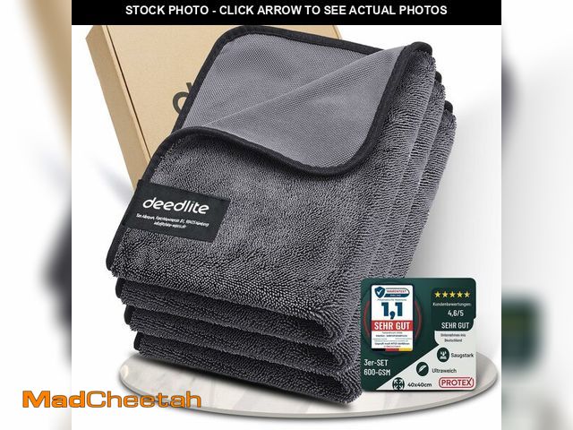 Lot 74-14425253 - Deedlite Bath Wipes Shower Cleaning Cloths, Premium Car Drying Towel | Ultra Absorbent Twisted-Loop ...