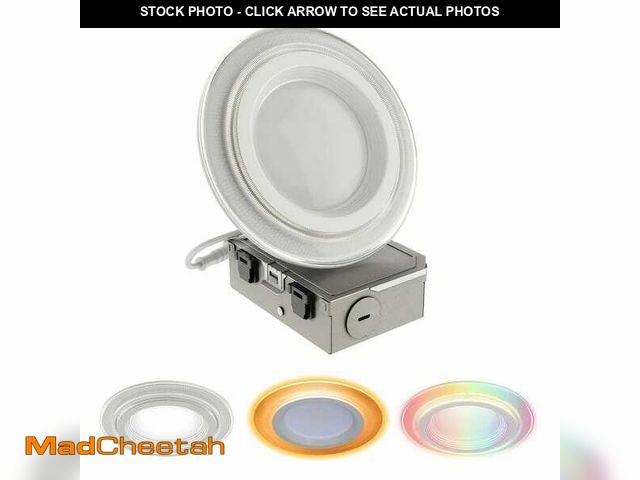 Lot 74-12676521 - Halo RL Dual Zone 4 In. Smart Wi-Fi Canless Integrated LED Recessed Downlight Connected By WiZ Pro -...