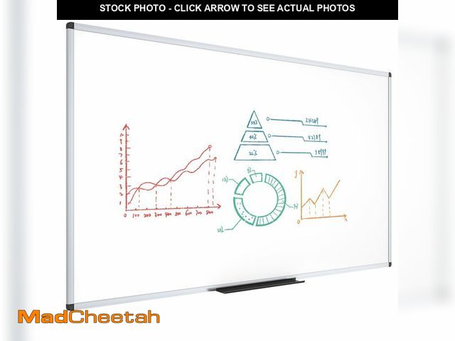 Lot 74-14433474 - VIZ-PRO Dry Erase Board/Magnetic Whiteboard, 96 x 48 Inches, Large Wall Mounted Board for School Off...