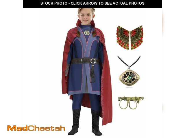 Lot 74-12699416 - CICOCI Kids Strange Costume Cosplay Dr Cape Jumpsuit Ring Props with Magic Power Necklace(size 120) ...