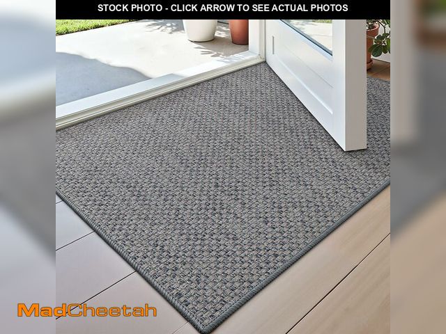 Lot 74-13623856 - DEXI Ultra Thin Door Mat Indoor Entrance 24x36, Non Slip Rubber Backed Entryway Mats Dirt Trapper, L...