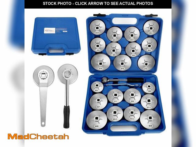 Lot 74-14057310 - BETOOLL 23pcs Oil Filter Wrench Set, Oil Filter Socket Set with 65, 67, 72, 73, 74, 75, 76, 79, 84, ...