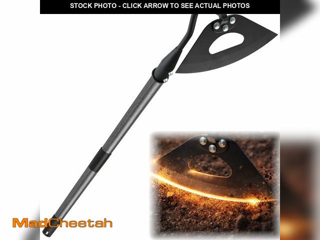 Lot 74-14207124 - CALCHELE Garden Hoe Weeding Tool - Sharp Hollow Blade,58" Adjustable Long Handle, Heavy Duty Weed Ho...