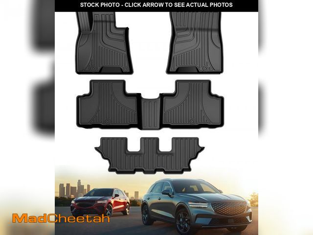 Lot 74-12231044 - All Weather Floor Mats Fit for 2021-2025 Genesis GV80 7 Seats (Not Fit Coupe) - Custom Fit TPE Rubbe...
