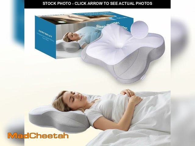 Lot 74-13541659 - COMFORLAY Nontoxic Talc-Free Cervical Memory Foam Pillow for Neck and Shoulder, Butterfly-Shaped Erg...