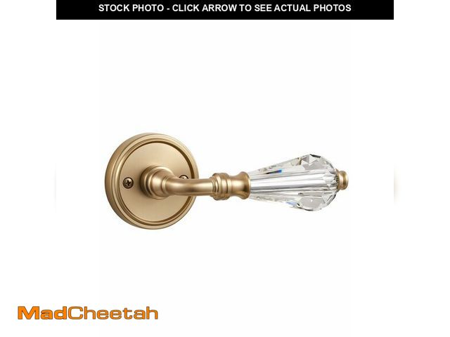 Lot 74-14153130 - SORWDUERM 1 Pack Champagne Bronze Glass Door Lever Passage Crystal Door Levers Door Lever Interior D...