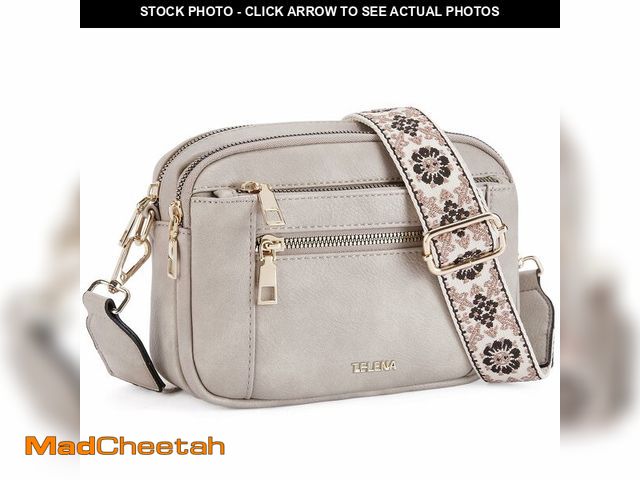 Lot 74-12459933 - Telena Crossbody Purse for Women Small Crossbody Bags Trendy Vegan Leather with Adjustable Shoulder ...