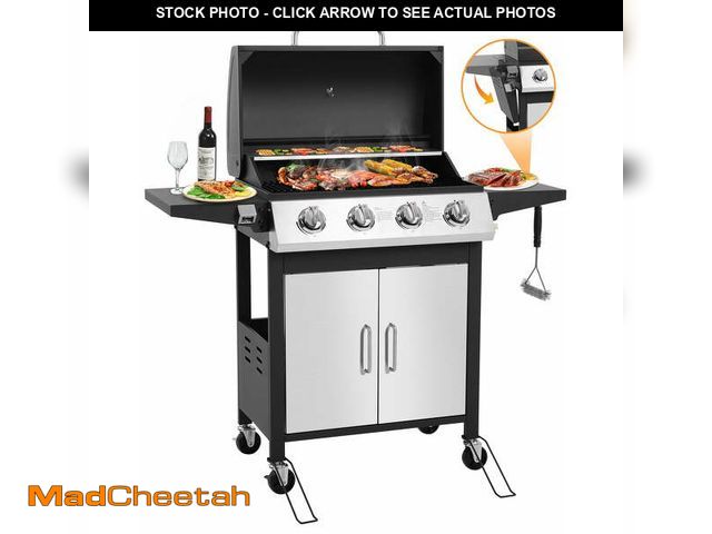 Lot 74-14071224 - SEGMART 4 Burner BBQ Propane Gas Grill, Stainless Steel 40,000 BTU Patio Garden Barbecue Grill with ...