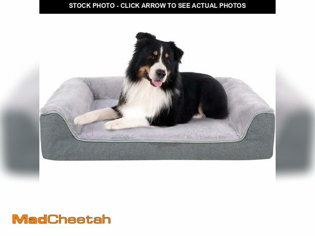 Lot 74-12832604 - WATANIYA PET Orthopedic Dog Sofa Bed, Non Slip Pet Couch Bed with Removable Washable Cover, Grey - U...