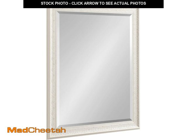 Lot 74-13382385 - Kate and Laurel Alysia Decorative Frame Rectangle Wall Mirror, 26.5x32.5 White - UNUSED