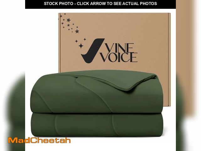 Lot 74-14273822 - Vine Voice Cooling Comforter for Hot Sleepers, King 106x90, Forest Green - UNUSED
