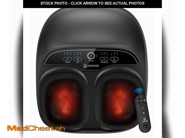 Lot 74-12781661 - Foot Massager with Heat, Comfier Shiatsu Foot Massage Machine with Remote for Relax up to Size 13, B...