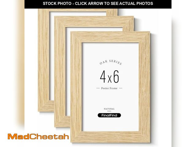Lot 74-13709581 - FinalFind Minimalist 20x24 Frame with Mat for 16x20, Brown Walnut, Solid Wood 20x24 Poster Frame for...