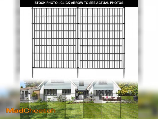 Lot 74-12540531 - 5 Panels No Dig Decorative Outdoor Garden Fence for Yard, 40 in(H) X 11.8 ft(L) Animal Barrier Fenci...
