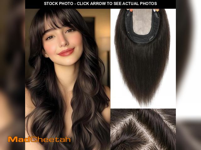 Lot 74-12219207 - OLLAVO Hair Toppers for Women Real Human Hair, 360ÃÂ° 3D Toppers Hairpieces for Women with Thinning...