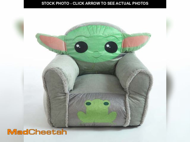 Lot 74-12765234 - Disney Star Wars The Mandolorian Baby Yoda Figural Kids Bean Chair, Grey - UNUSED