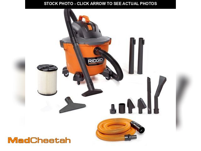 Lot 74-13692360 - *MISSING ORANGE HOSE/ATTACHMENTS* RIDGID 9 Gal. 4.25 Peak HP NXT Shop Vacuum HD0900 Wet Dry Vac *MIS...